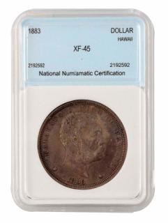 Appraisal: Hawaii Dollar NNC XF- Original grey-brown tone