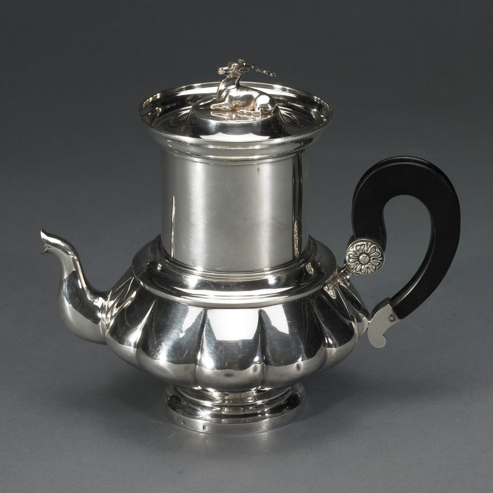 Appraisal: Dutch Silver Coffee Pot J M van Kempen Utrecht applied