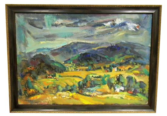 Appraisal: Marion Huse American - Vermont Under a Stormy Sky oil