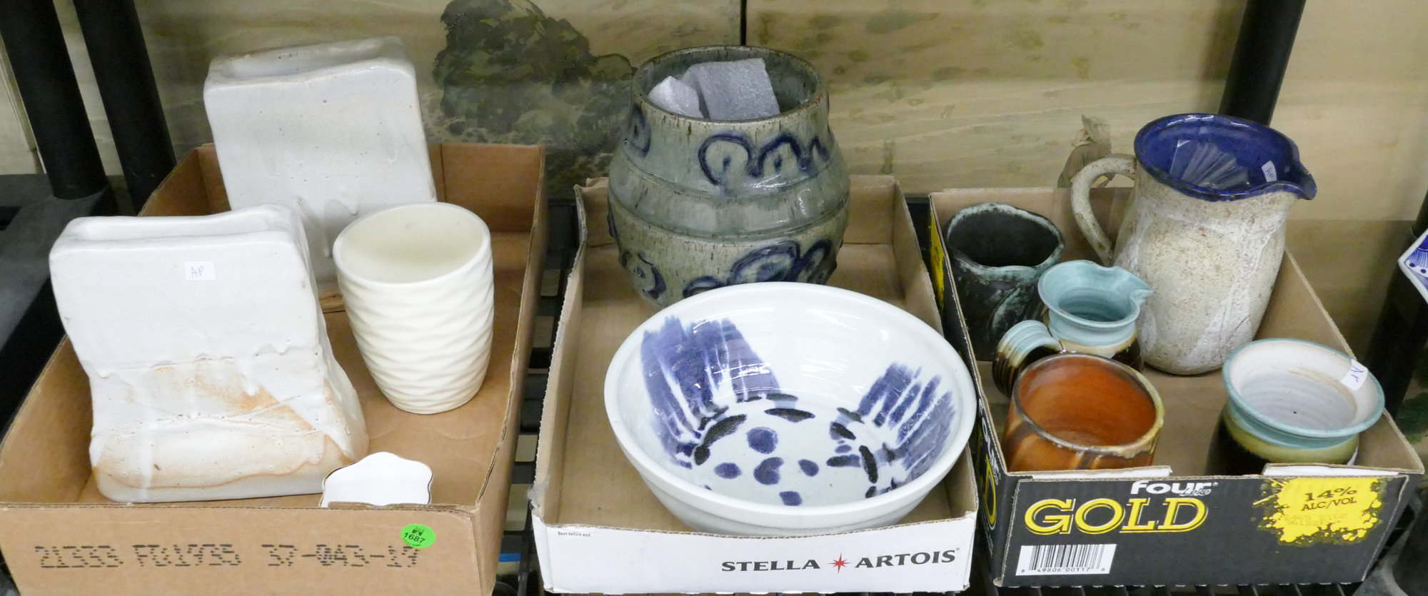 Appraisal: Boxes Studio Pottery