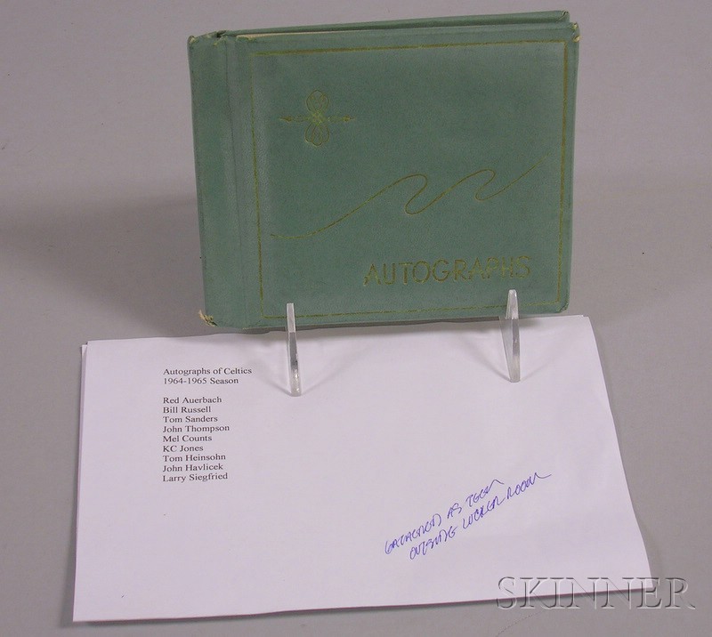 Appraisal: Season Boston Celtics Autograph Book Red Auerbach Bill Russell Tom