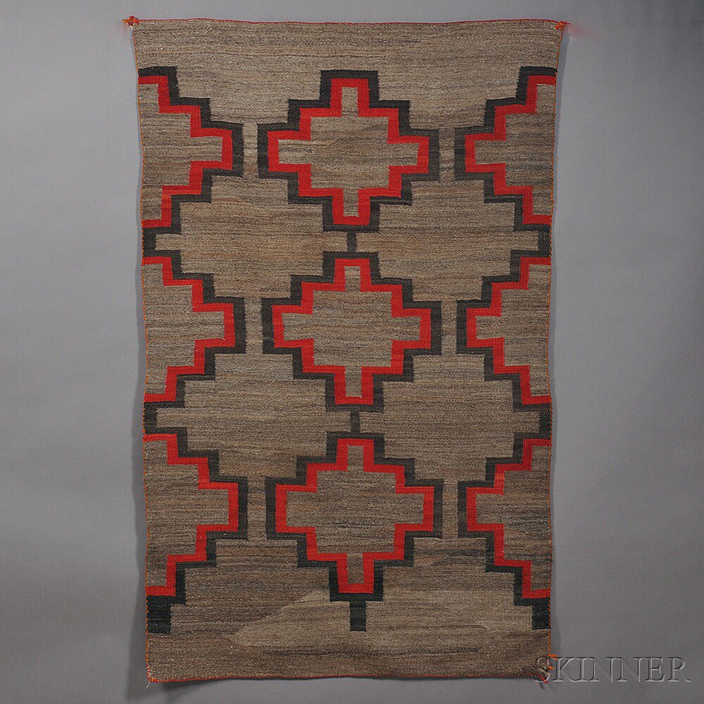 Appraisal: Navajo Transitional Rug Handspun wool Southwestern United States late th