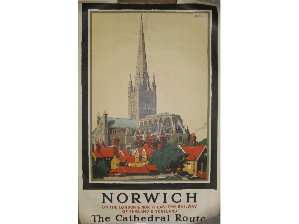 Appraisal: Unframed Railway Poster - 'Norwich - The Cathedral route'