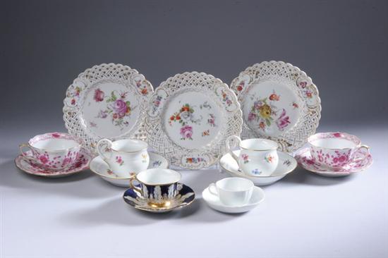 Appraisal: PIECES MEISSEN PORCELAIN TABLEWARE th and th century impressed and