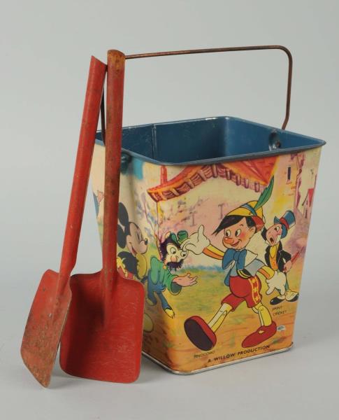 Appraisal: Walt Disney Tin Bucket Made By Willow This Australia made