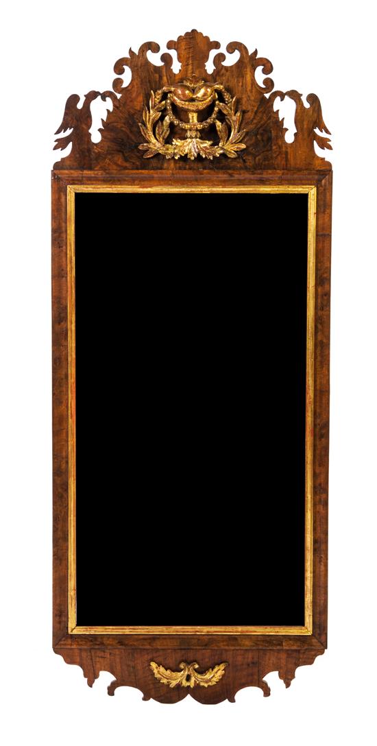 Appraisal: Sale Lot A George II Parcel Gilt Walnut Mirror th