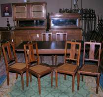 Appraisal: A French Dining Room Set circa A French oak three