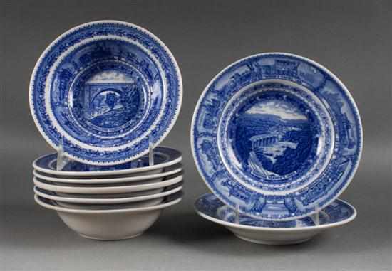 Appraisal: Six Lamberton Baltimore Ohio Railroad china salad bowls and two