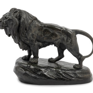 Appraisal: Clovis Edmond Masson French - Lion bronze signed C Masson