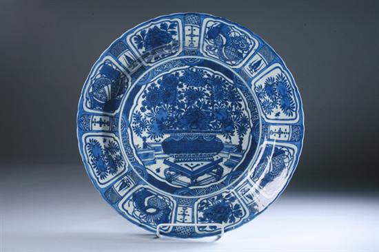 Appraisal: FINE CHINESE KRAAK BLUE AND WHITE PORCELAIN CHARGER Jindezhen Ming