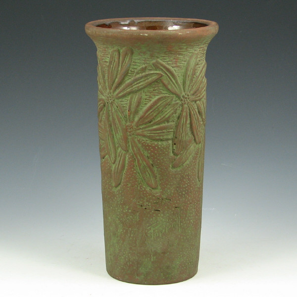 Appraisal: Peters Reed Moss Aztec Vase by Ferrell - Mint Peters