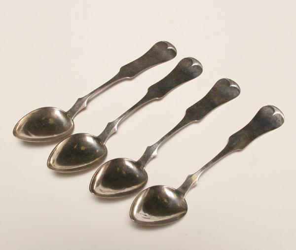 Appraisal: Four th century Ohio coin silver spoons by P A