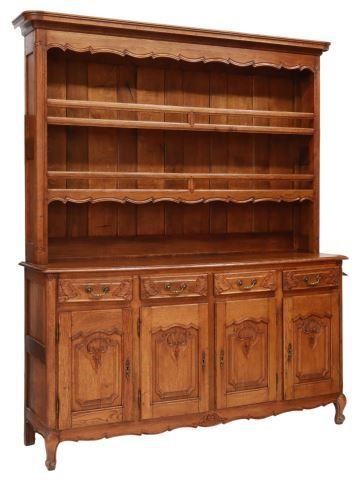 Appraisal: French Provincial Louis XV style oak vaisselier kitchen dresser early