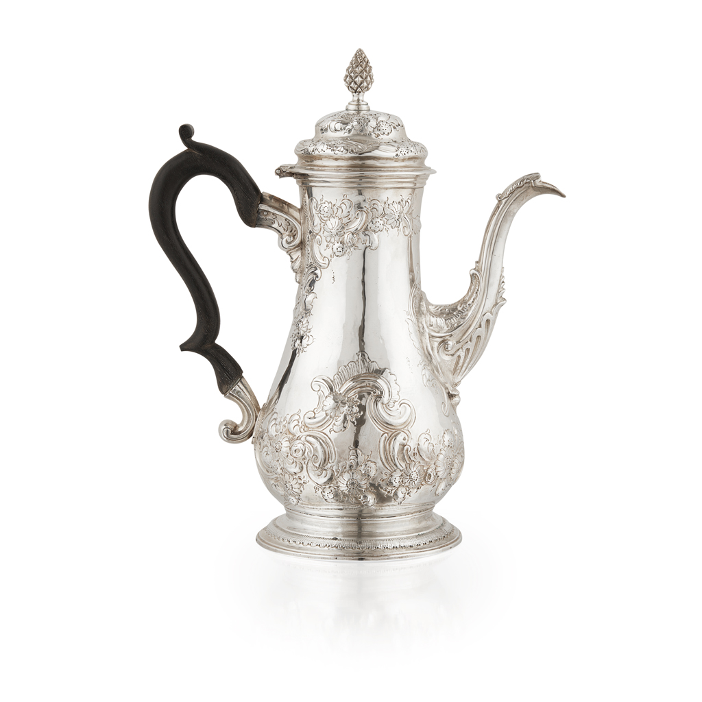 Appraisal: A George II coffee pot H W London of baluster