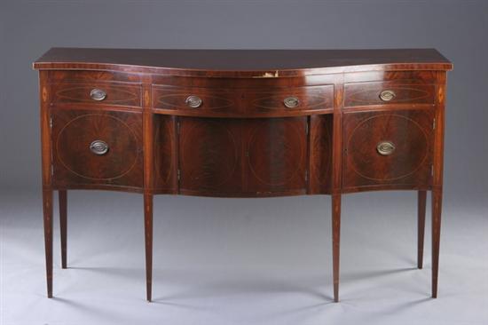 Appraisal: FEDERAL STYLE INLAID MAHOGANY SIDEBOARD th century Williams-Kimp Furniture Co