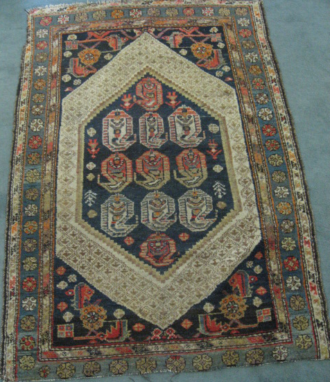 Appraisal: Antique Persian Sennah Rug ' x '