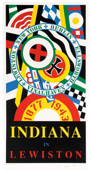 Appraisal: ROBERT INDIANA Indiana in Lewiston Color screenprint x mm x