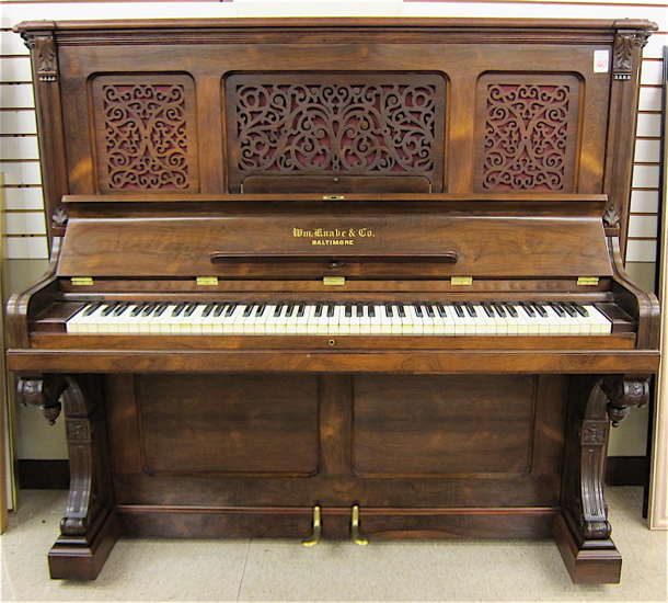 Appraisal: VICTORIAN ROSEWOOD UPRIGHT GRAND PIANO William Knabe Co Baltimore serial