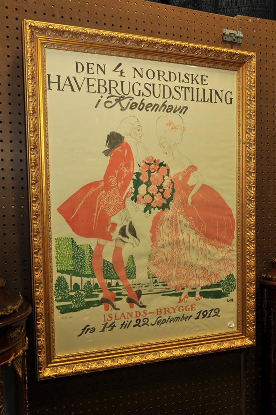 Appraisal: POSTER BY VALDEMAR ANDERSEN DANISH - Dated Lithograph poster for