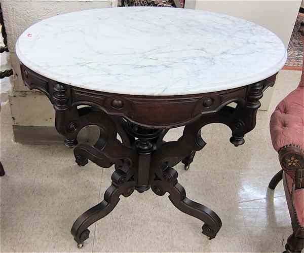 Appraisal: VICTORIAN LAMP TABLE American third quarter of the th century