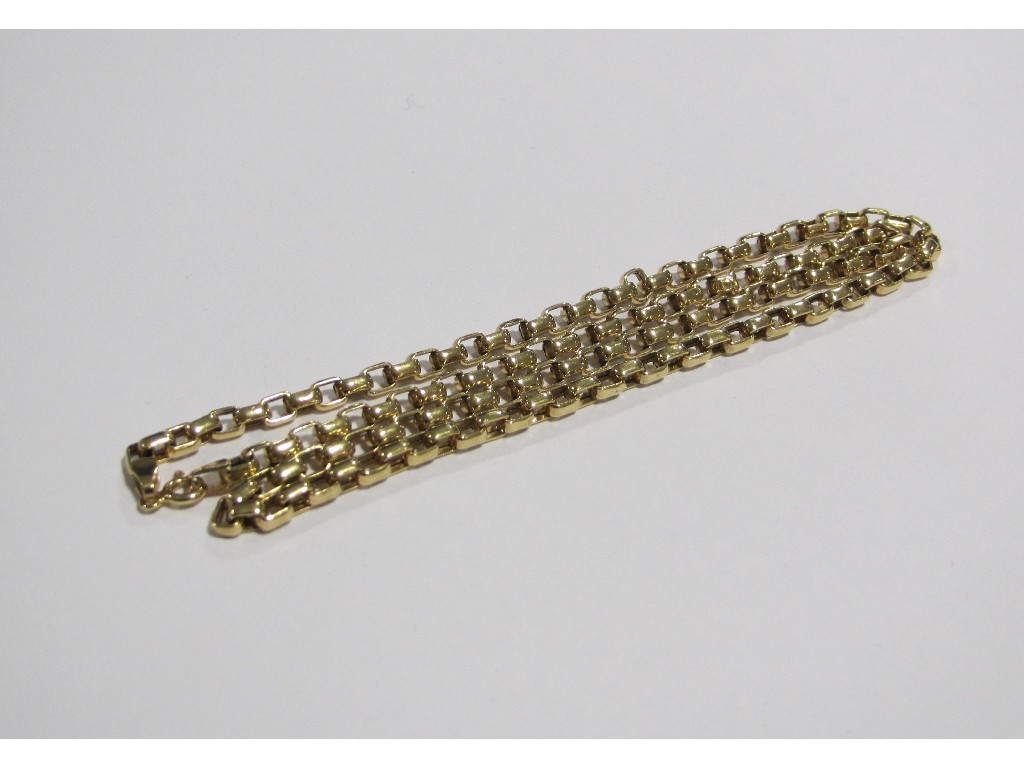 Appraisal: A nine carat gold belcher link neckchain Approximately cm