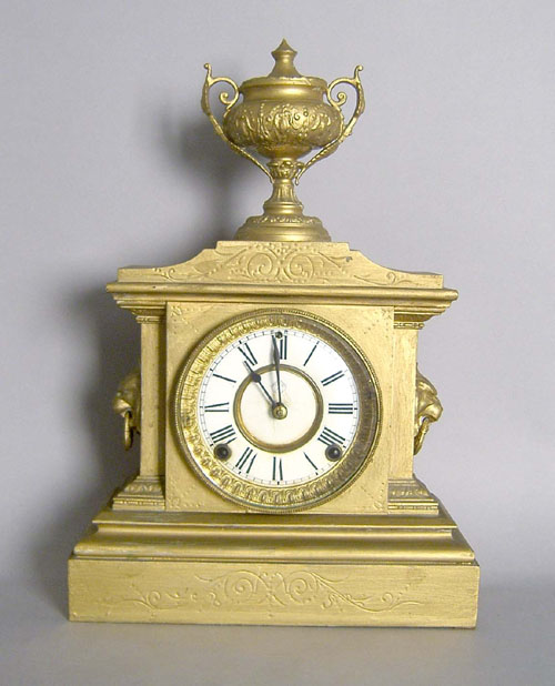 Appraisal: Ansonia mantle clock h together with a French mantle clock