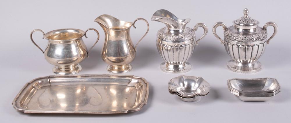 Appraisal: COLLECTION OF SILVER PIECES including a Quaker silver cream jug