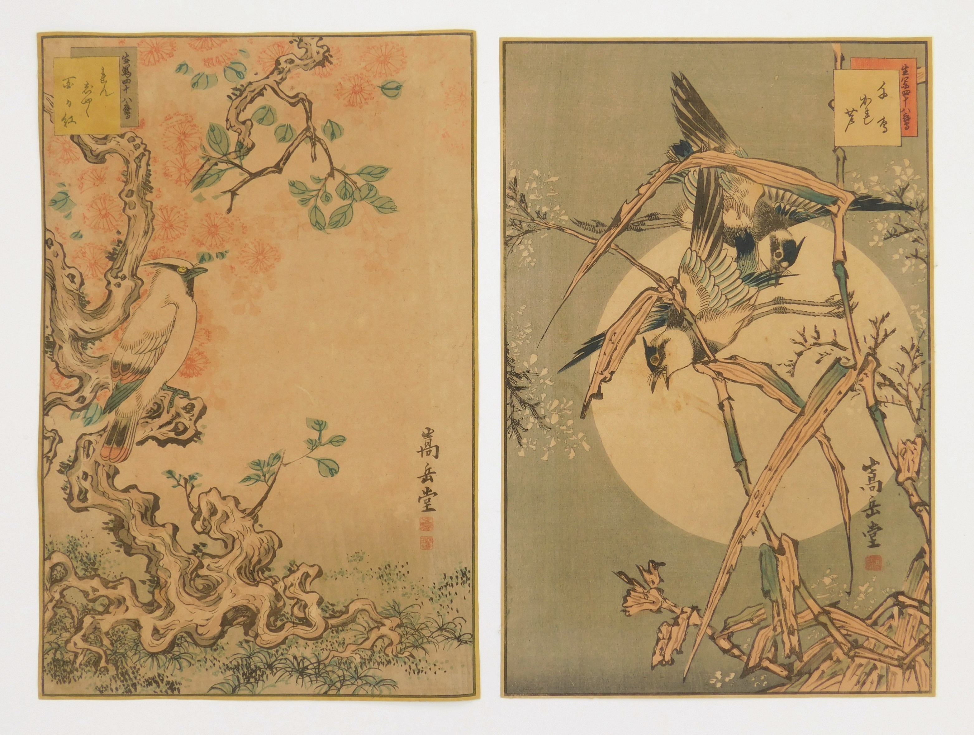 Appraisal: Sugakudo Nakayama th c Bird in Tree and Two Birds