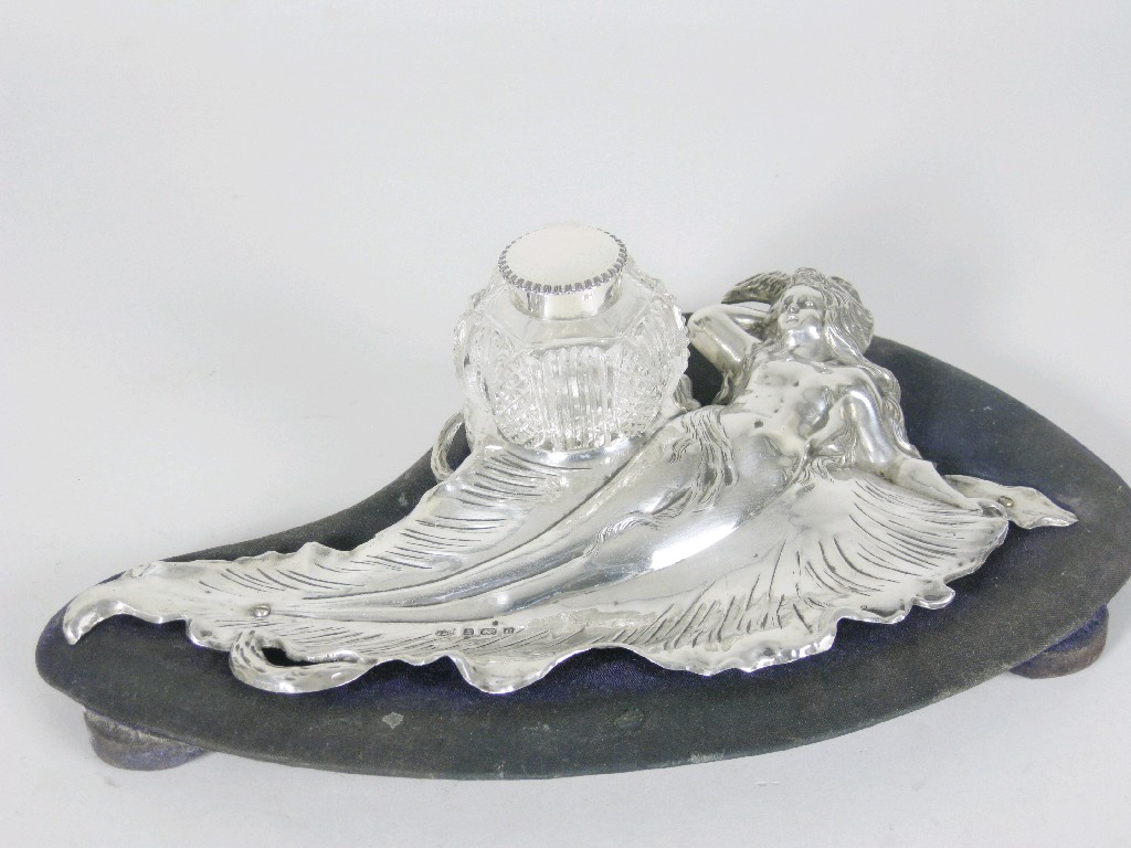 Appraisal: An Edward VII Art Nouveau Inkstand in the form of