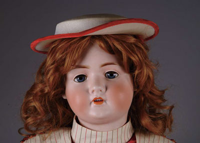 Appraisal: OPEN MOUTH GERMAN DOLL A huge open mouth German on