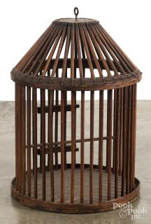 Appraisal: Wooden birdcage late th c '' h