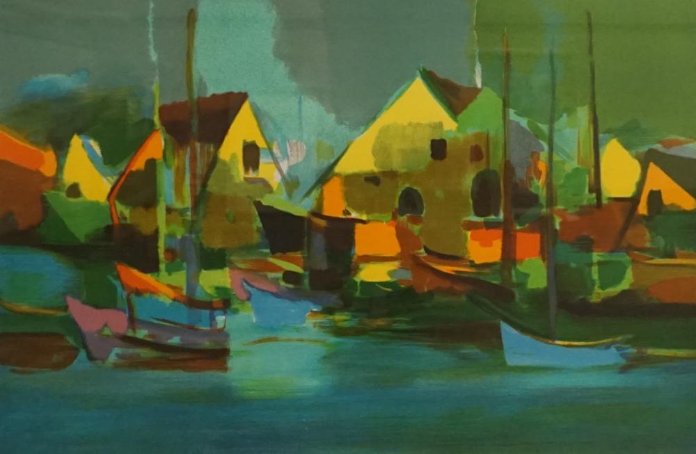 Appraisal: MARCEL MOULY FRENCH - LES MOULINS DU VIEUX PORT SIGNED