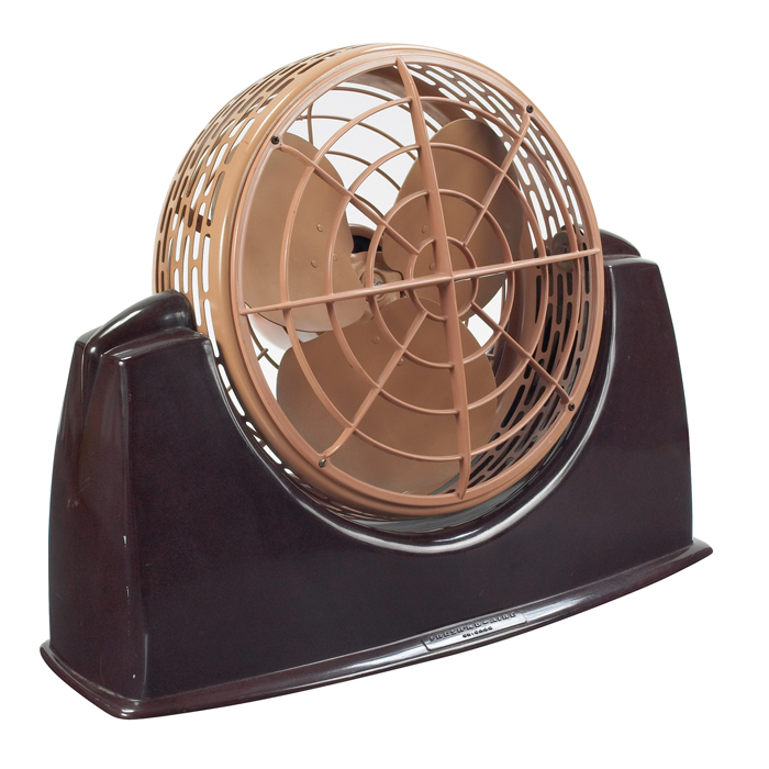 Appraisal: Fresh nd-Aire bakelite fan Chicago IL light brown enameled metal