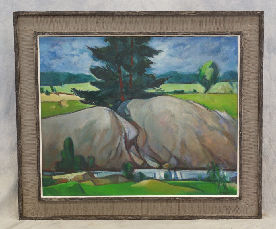 Appraisal: G Ralph Smith American PA - Green Scene oil on