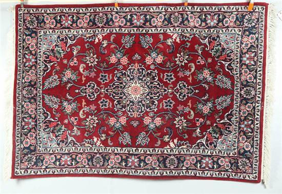 Appraisal: ORIENTAL RUG Second half- th century Sarouk Burgundy ground and