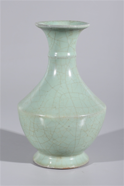 Appraisal: Chinese celadon crackle glazed porcelain vase overall good condition minor