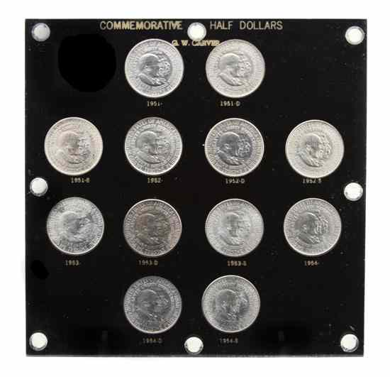 Appraisal: A Complete Set of Washington Carver Commemorative Silver Half Dollars