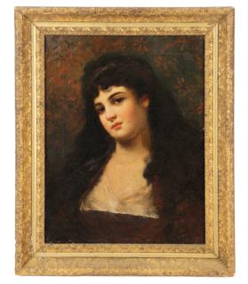 Appraisal: Charles Beauregard Portrait of Lucia Franks Charles Beauregard Canadian American