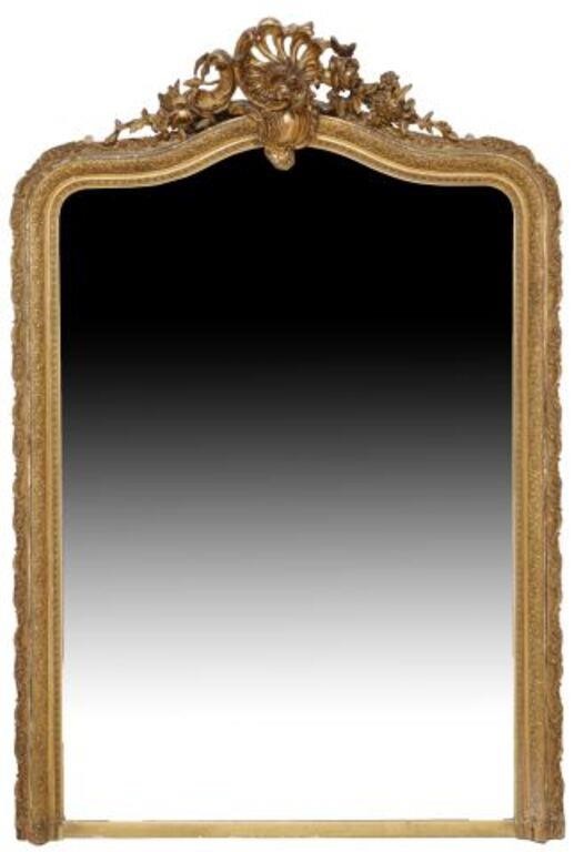 Appraisal: French Louis XV style giltwood wall mirror late th c