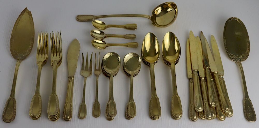 Appraisal: SILVER Emile Puiforcat Partial Flatware Set Partial Emile Puiforcat French