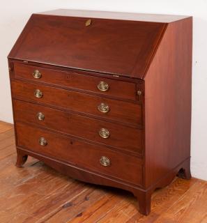 Appraisal: Shenandoah Valley Virginia Desk Circa Mahogany slant front desk L