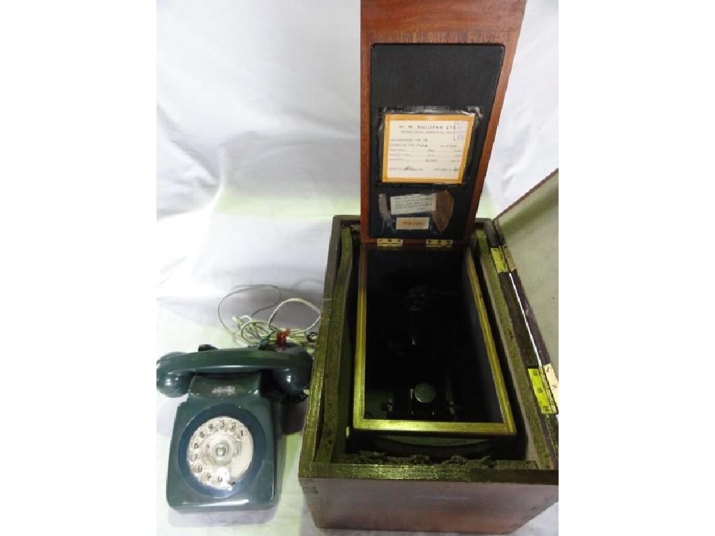 Appraisal: A galvanometer type M in mahogany case and outer pine