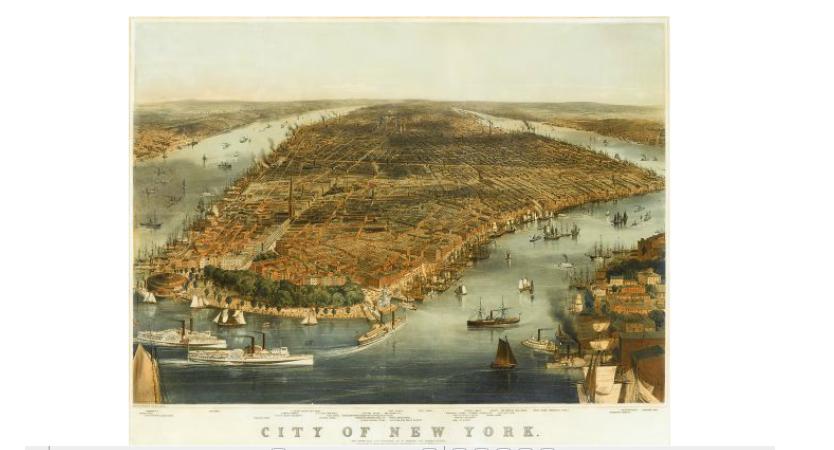 Appraisal: Hand-Colored Lithograph Currier N publisher City of New York New