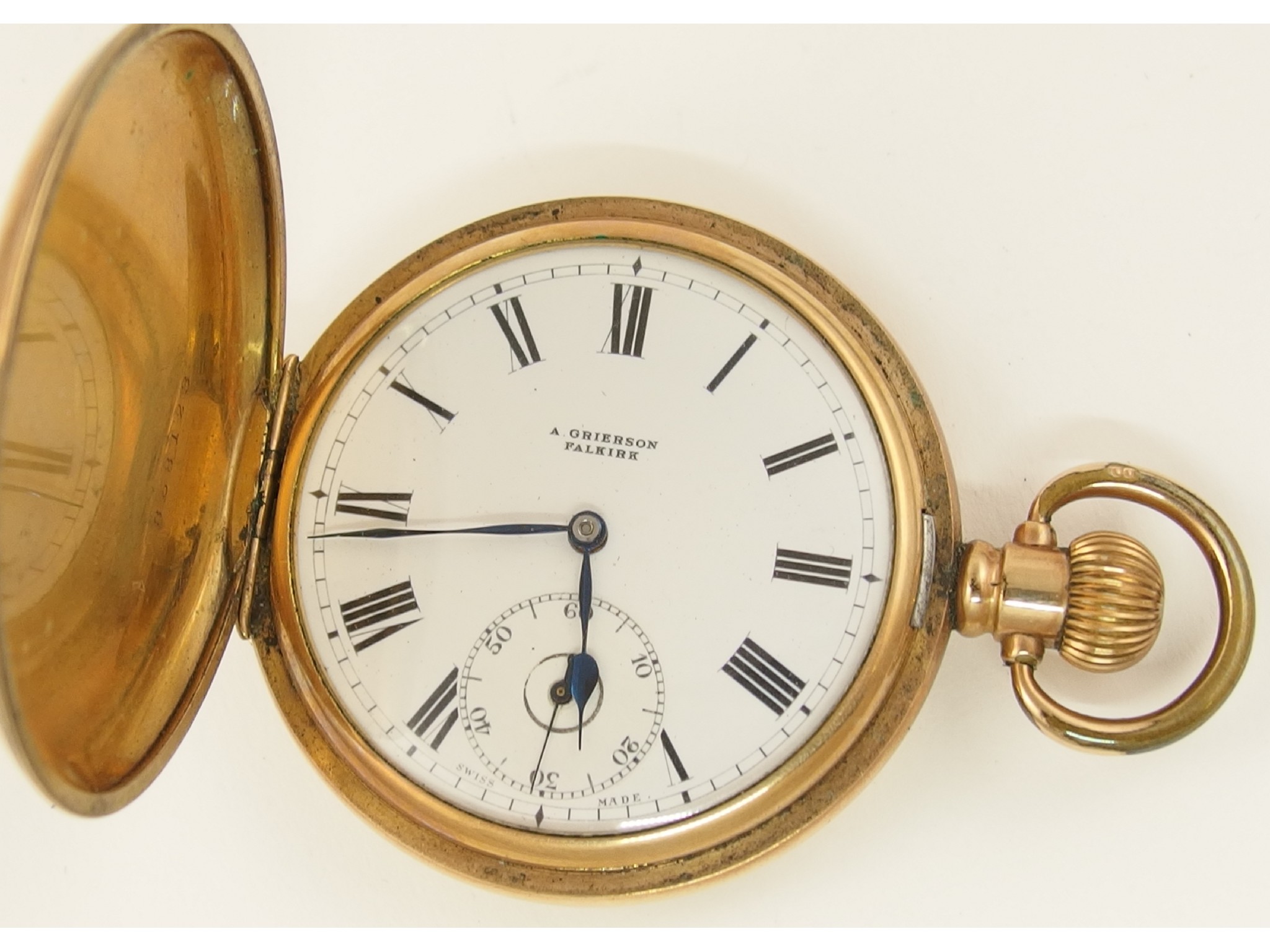 Appraisal: A gold plated pocket watch retailed by A Grierson Falkirk