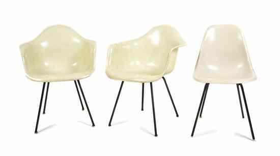 Appraisal: A Group of Three American DAX Armchairs Charles and Ray