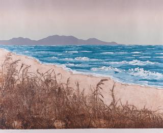 Appraisal: Ann DerGara Tranquil Shores Signed Etching Ann Dergara American -