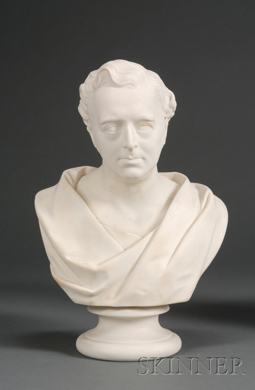 Appraisal: Wedgwood Carrara Bust of Robert Stephenson England c modeled by