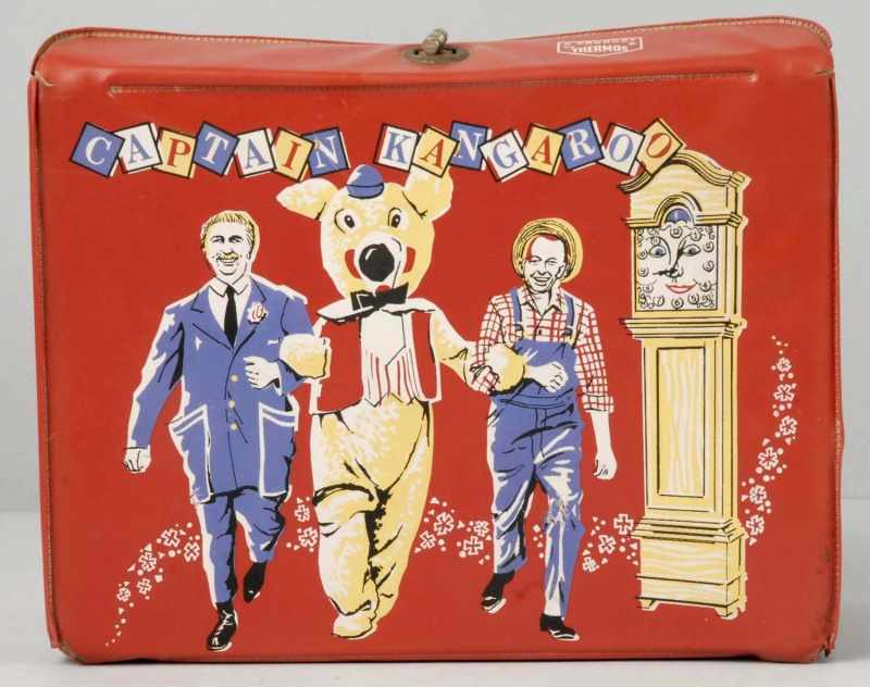 Appraisal: Captain Kangaroo Vinyl Lunchbox Thermos Description This Captain Kangaroo box