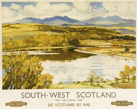 Appraisal: OPPENHEIMER CharlesSOUTH-WEST SCOTLAND The Galloway Dee British Railways lithograph in