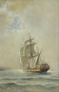 Appraisal: Painting William Alexander Coulter William Alexander Coulter American - Ship